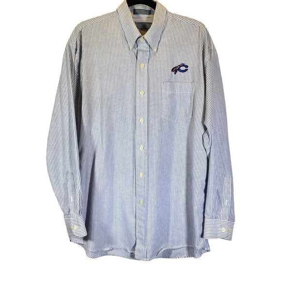 CATAWBA COLLEGE LOGO Pine Island Men's size Large long sleeve button down shirt - Picture 1 of 7